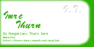 imre thurn business card
